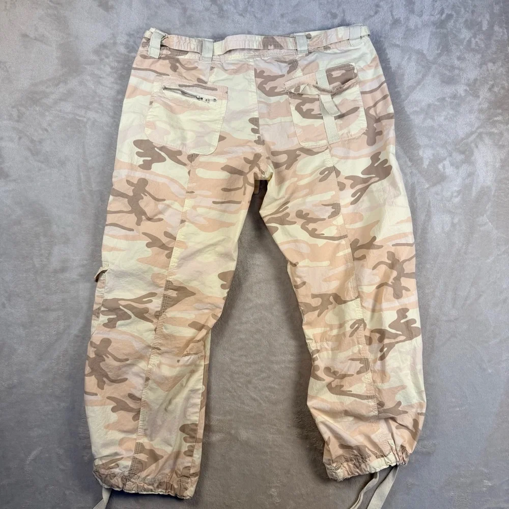 Y2K Pacific Girl Desert Camo Cargo Pants Large Beige Utility 2000s